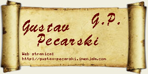 Gustav Pecarski vizit kartica